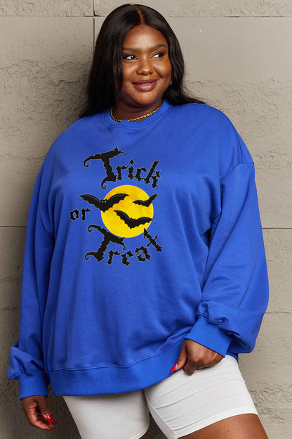 Simply Love plus Size TRICK OR TREAT Graphic Sweatshirt