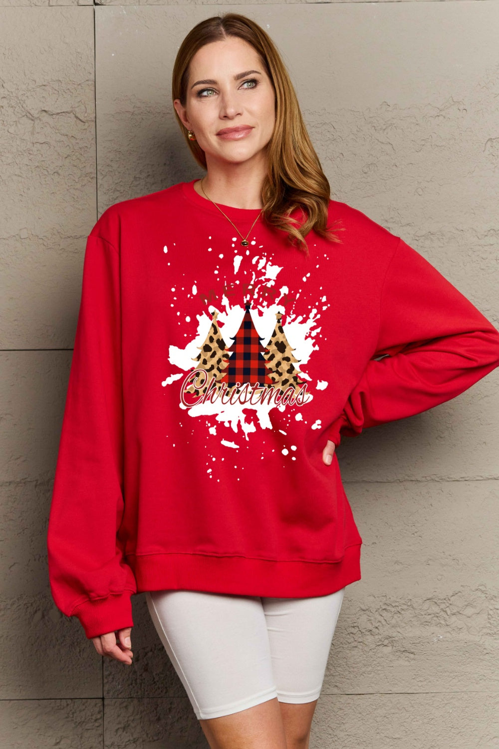 Simply Love Full Size MERRY CHRISTMAS Graphic Sweatshirt