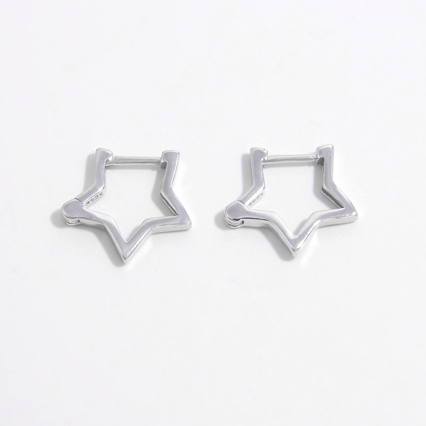 925 Sterling Silver Star Earrings