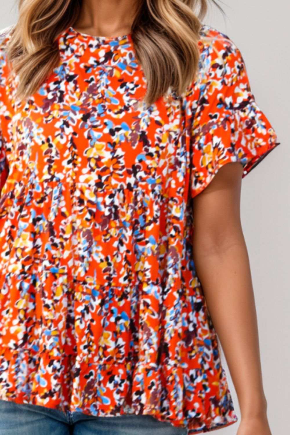 Plus Size Floral Blouse