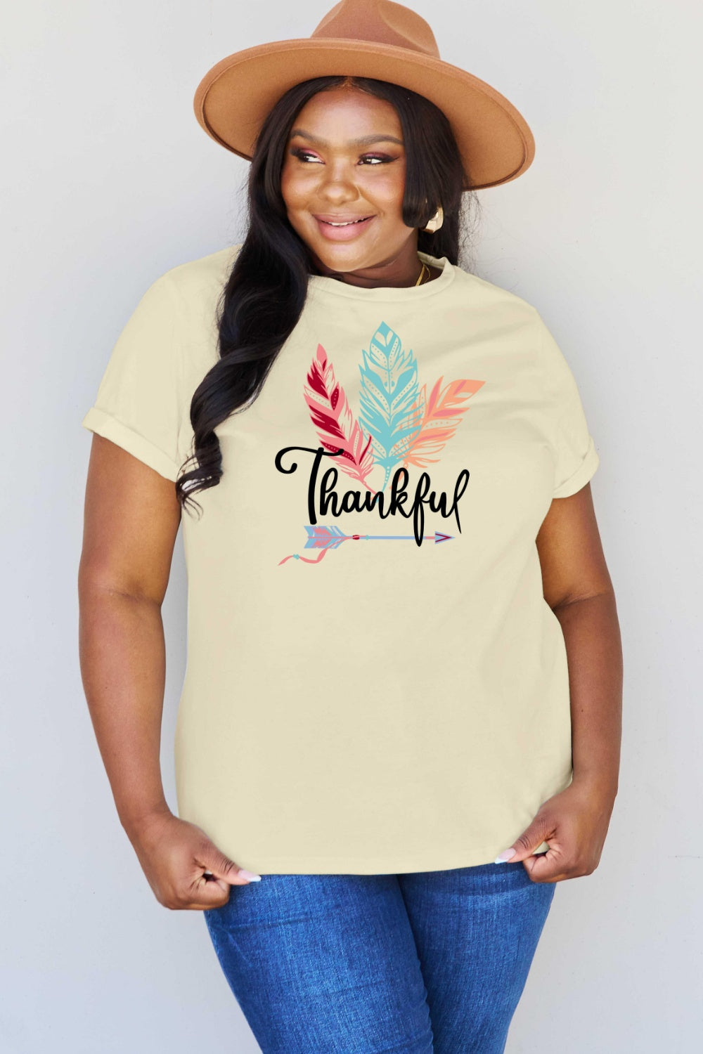 Simply Love Full Size THANKFUL Graphic T-Shirt