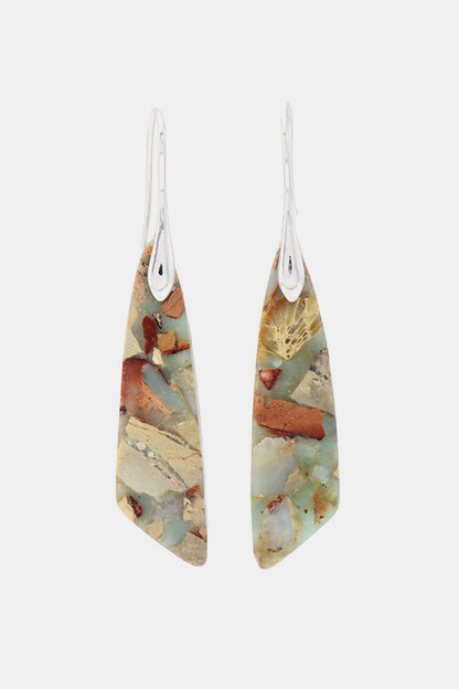 Handmade Natural Stone Dangle Earrings