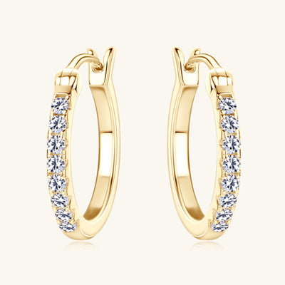 925 Sterling Silver Moissanite Huggie Earrings