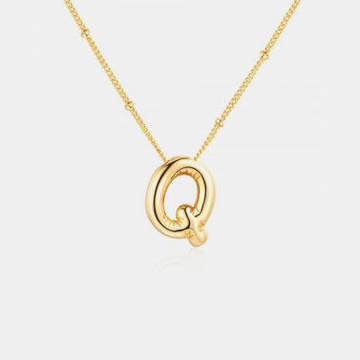 Gold-Plated Bubble Initial Necklace