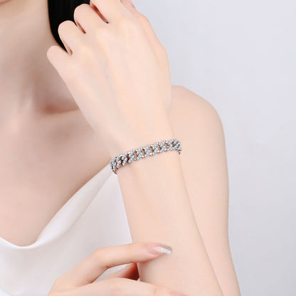 4.63 Carat Moissanite 925 Sterling Silver Bracelet