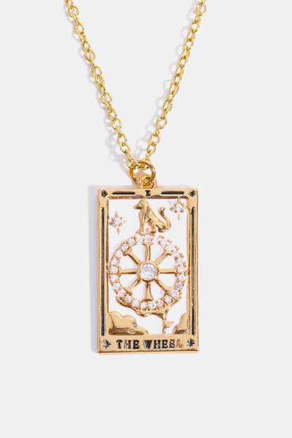 Tarot Card Pendant Stainless Steel Necklace