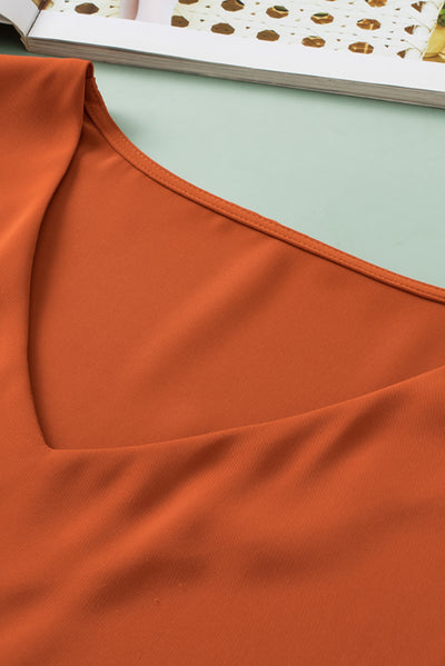 plus size petal sleeve blouse Plus Size V-Neck Petal Sleeve Blouse