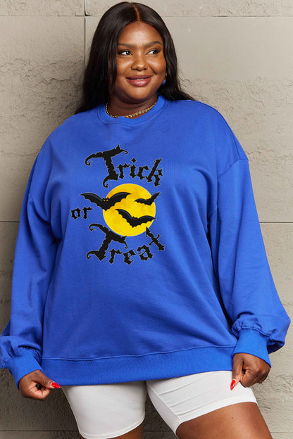 Simply Love plus Size TRICK OR TREAT Graphic Sweatshirt