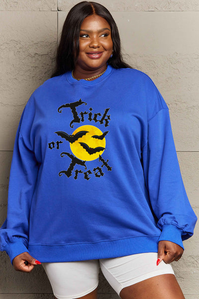 Simply Love plus Size TRICK OR TREAT Graphic Sweatshirt