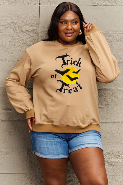 Simply Love plus Size TRICK OR TREAT Graphic Sweatshirt