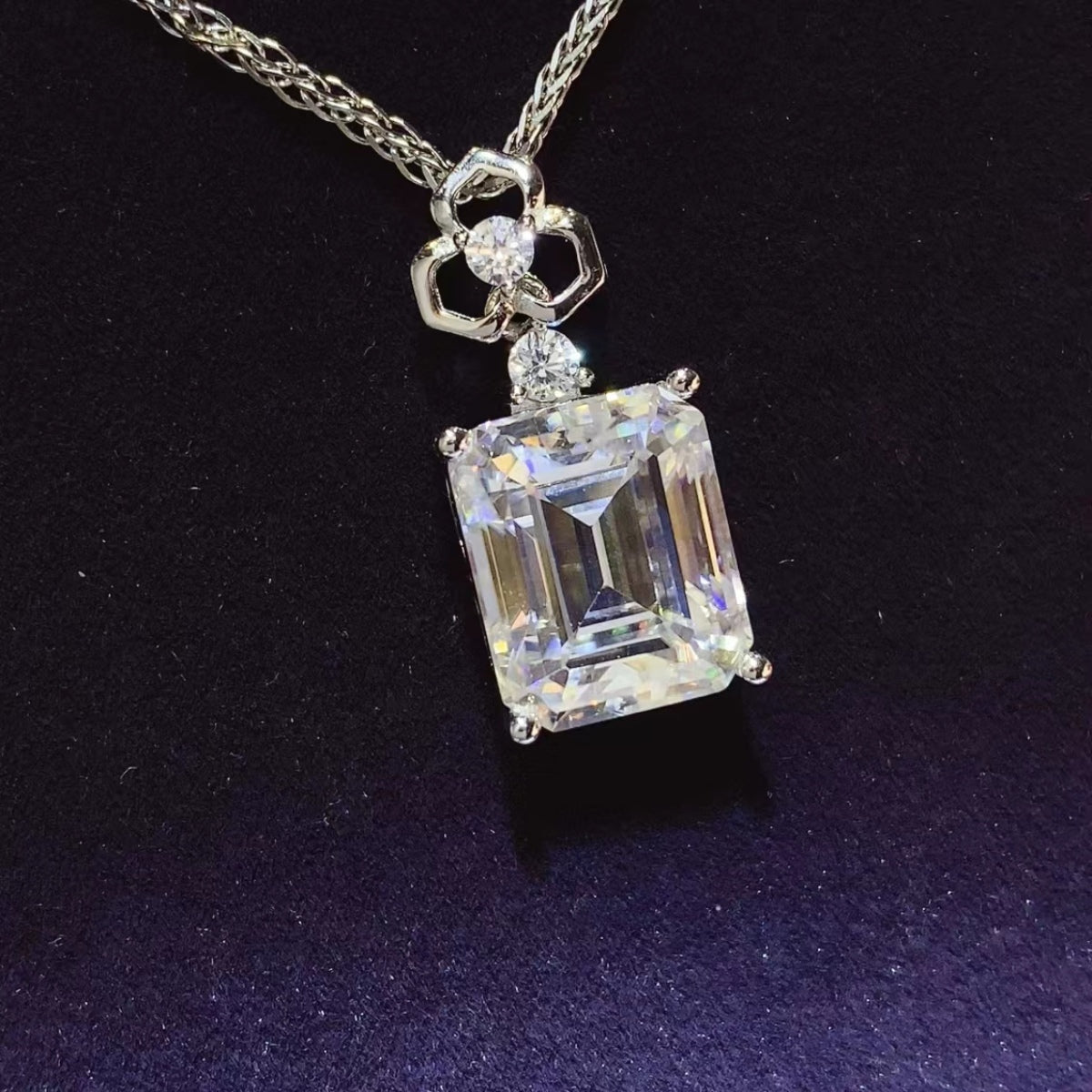 5 Carat Moissanite 925 Sterling Silver Necklace