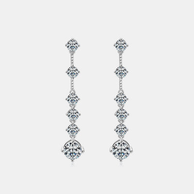 4 Carat Moissanite 925 Sterling Silver Earrings