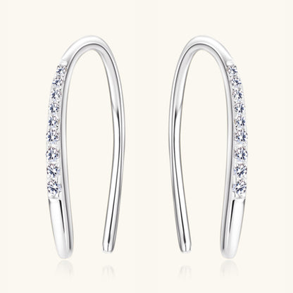 Moissanite 925 Sterling Silver U Shape Earrings