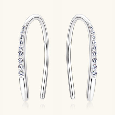 Moissanite 925 Sterling Silver U Shape Earrings