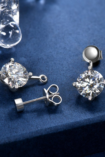 Adored 4 Carat Moissanite Drop Earrings