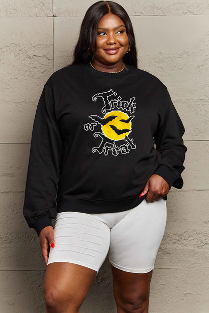 Simply Love plus Size TRICK OR TREAT Graphic Sweatshirt