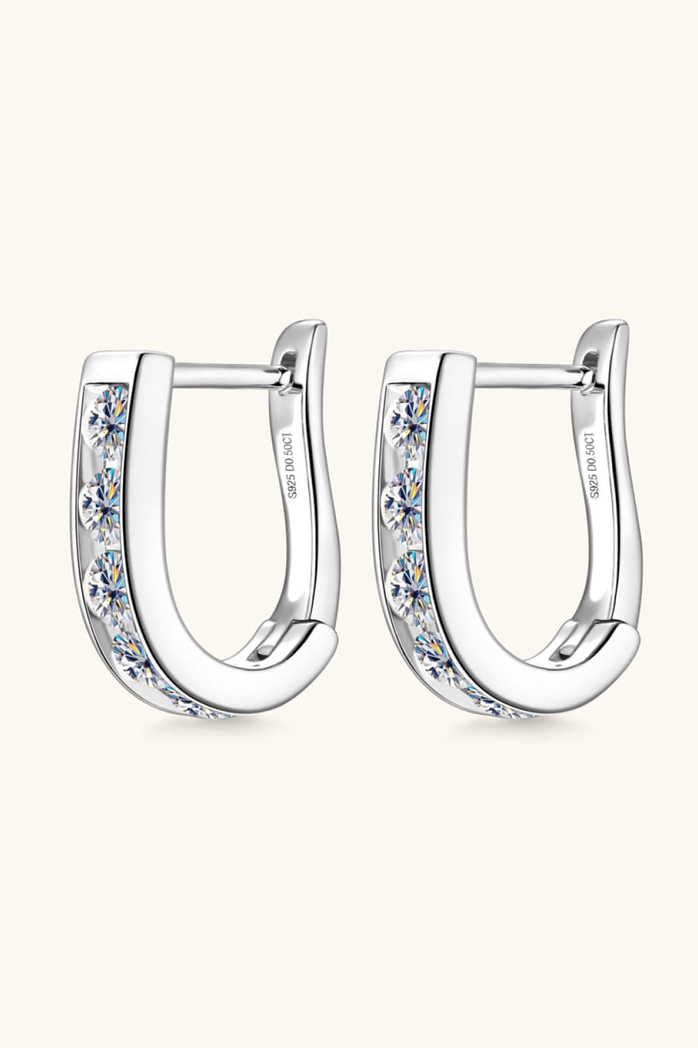 1 Carat Moissanite 925 Sterling Silver Earrings