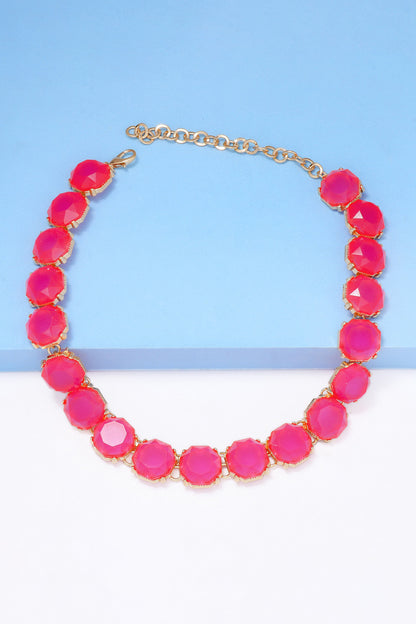 Zinc Alloy Resin Necklace