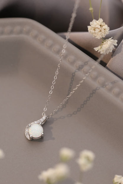 Sweet Beginnings Opal Pendant Necklace