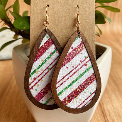 PU Teardrop Earrings