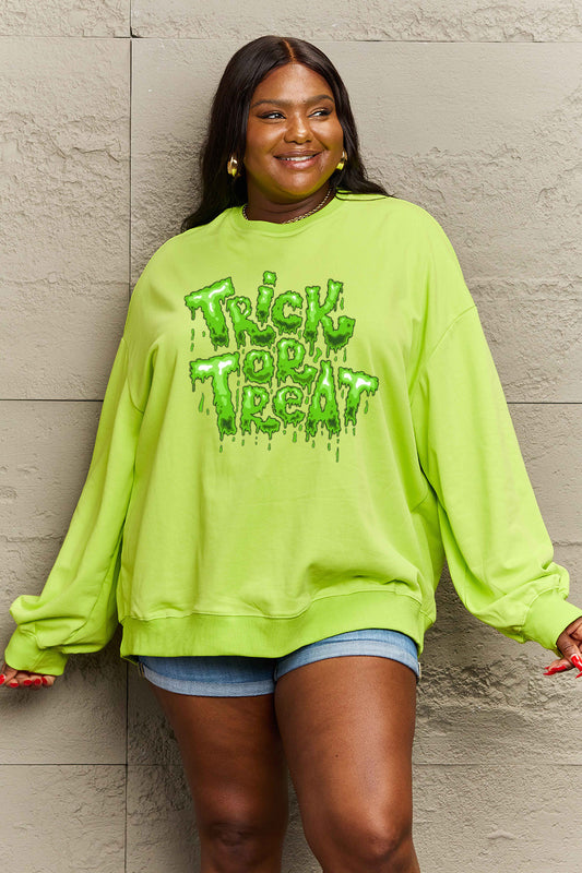 Simply Love Full Size TRICK OR TREAT Graphic Sweatshirt