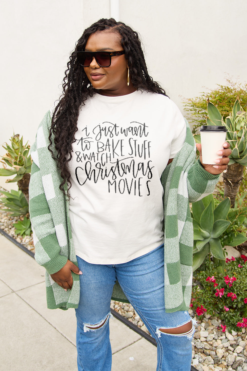 Simply Love Full Size Letter Graphic Short Sleeve T-Shirt
