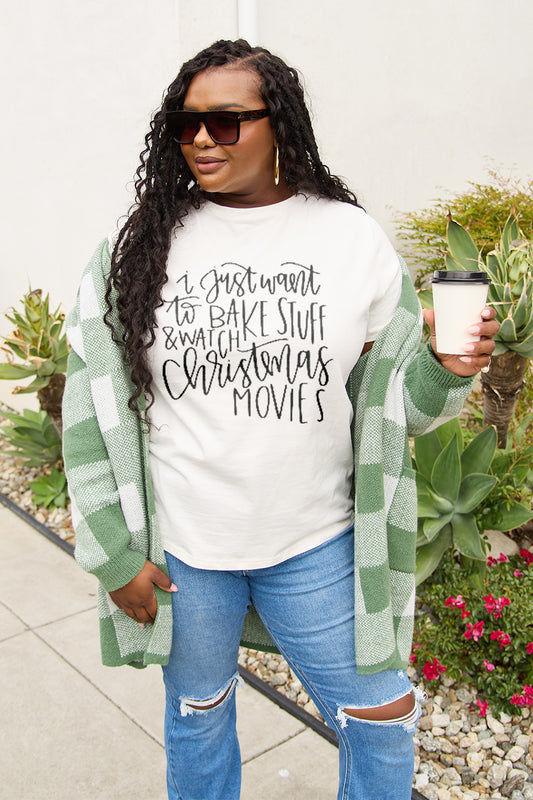 Simply Love Full Size Letter Graphic Short Sleeve T-Shirt
