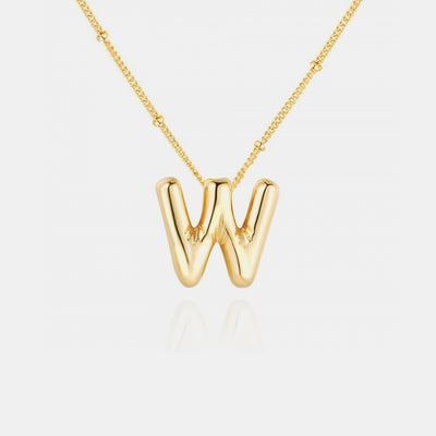 Gold-Plated Bubble Initial Necklace