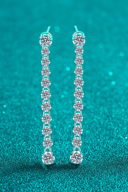 Adored 1.18 Carat Moissanite Long Earrings