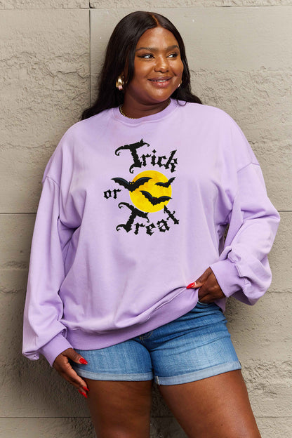 Simply Love plus Size TRICK OR TREAT Graphic Sweatshirt