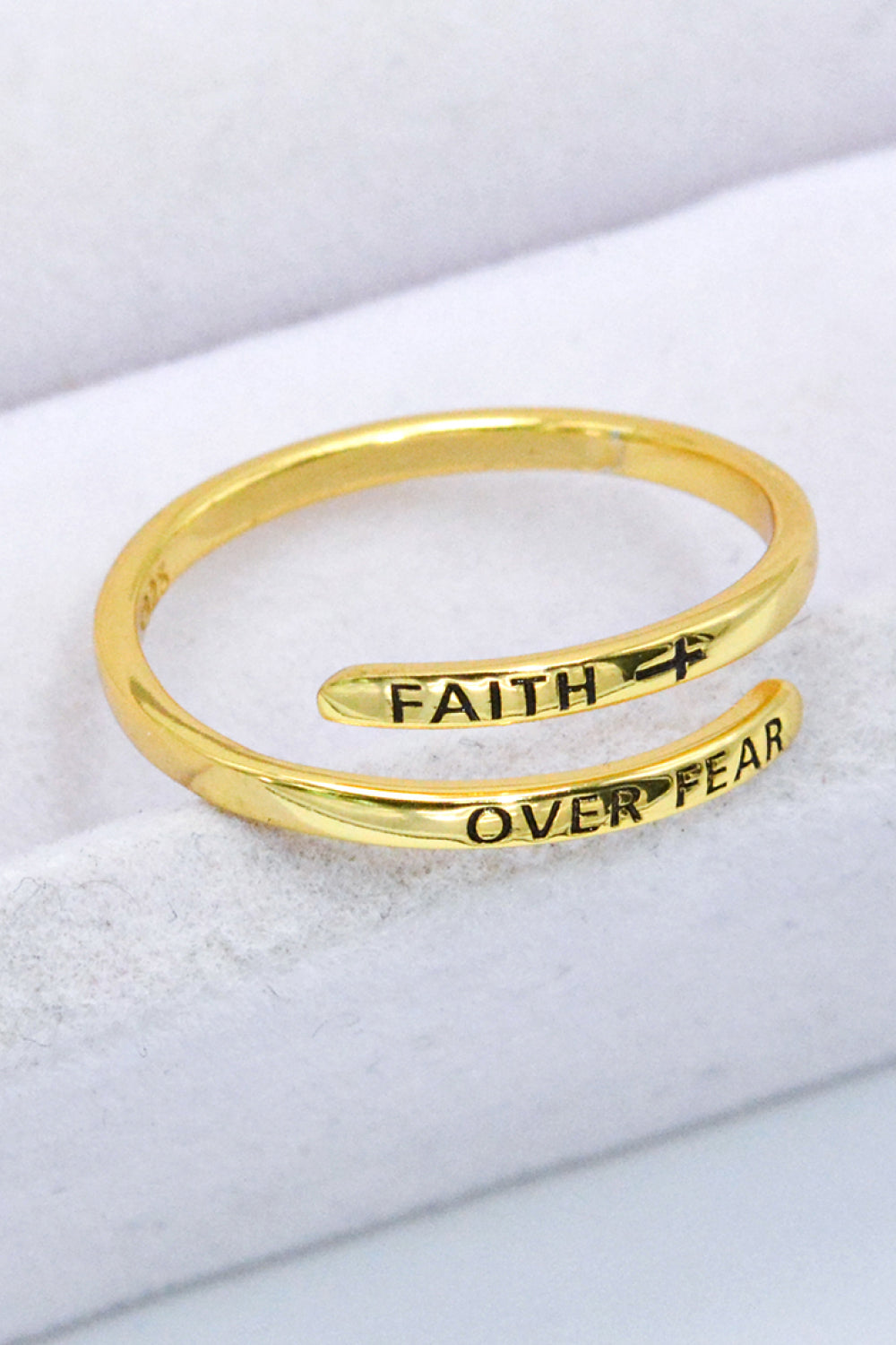 FAITH OVER FEAR Bypass Ring