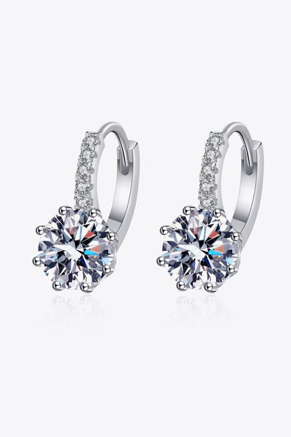 4 Carat Moissanite 925 Sterling Silver Earrings