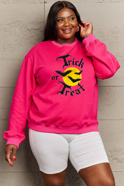 Simply Love plus Size TRICK OR TREAT Graphic Sweatshirt