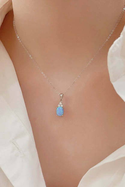 Find Your Center Opal Pendant Necklace