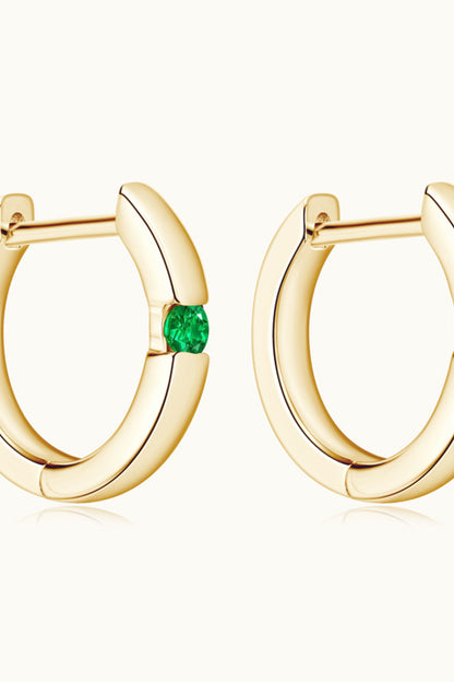 Lab-Grown Emerald Earrings