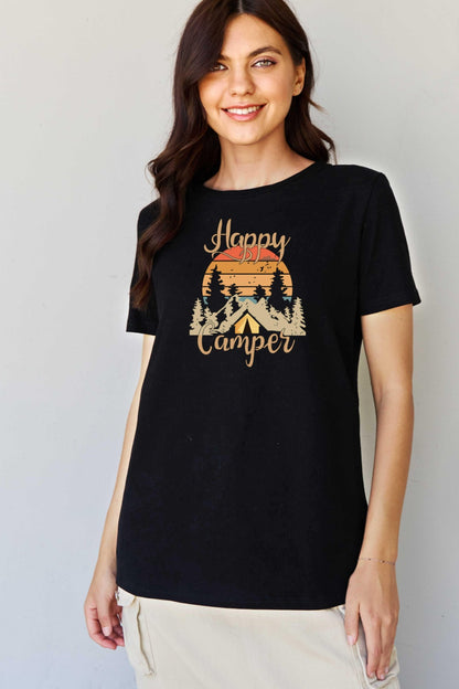 Simply Love Full Size HAPPY CAMPER Graphic T-Shirt