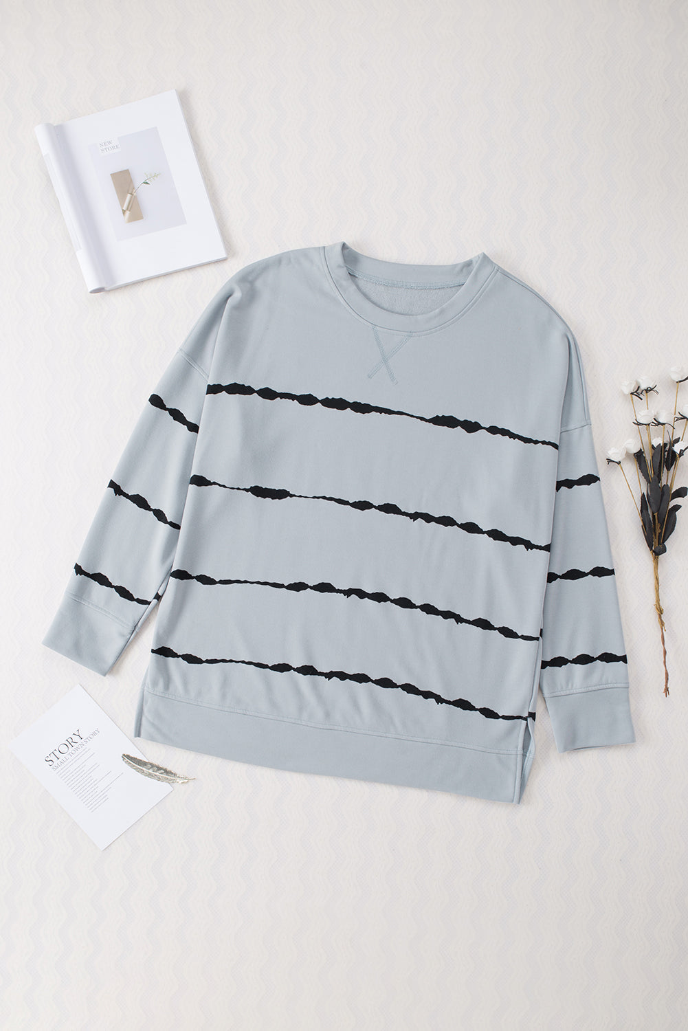 Plus Size Round Neck Dropped Shoulder SweatshirtPlus Size Round Neck Dropped Shoulder Sweatshirt