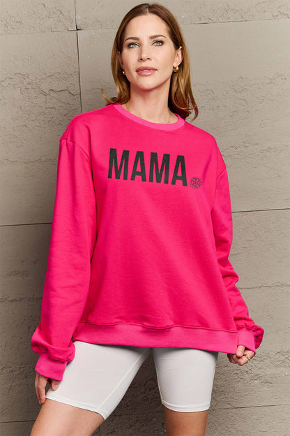 Simply Love Full Size MAMA Graphic Long Sleeve Sweatshirt