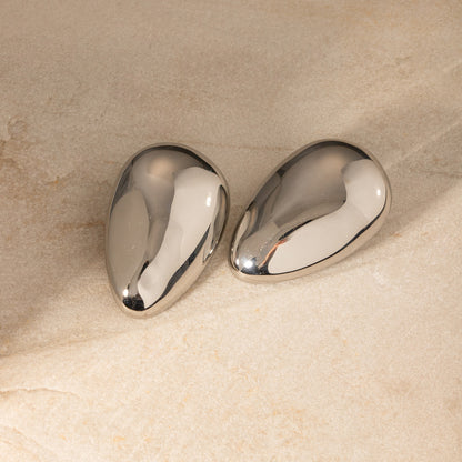 Stainless Steel Teardrop Stud Earrings