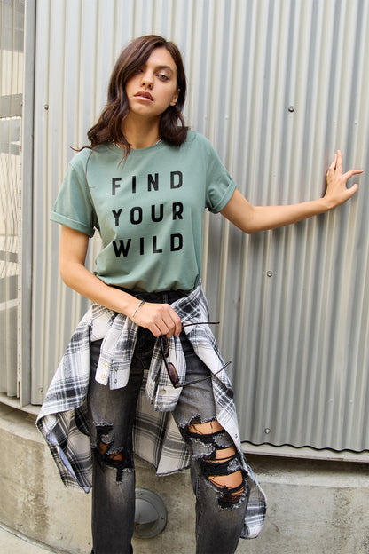 Simply Love Full Size FIND YOUR WILD Short Sleeve T-Shirt