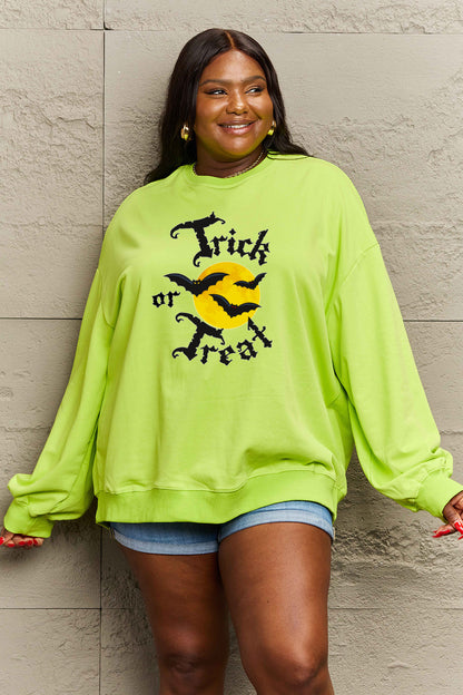 Simply Love plus Size TRICK OR TREAT Graphic Sweatshirt