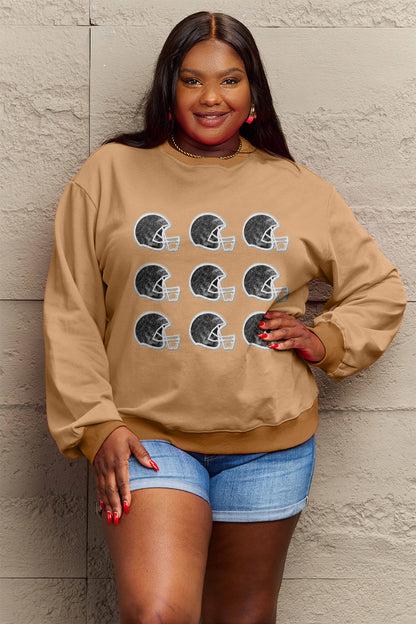 Simply Love Full Size Graphic Round Neck Sweatshirt